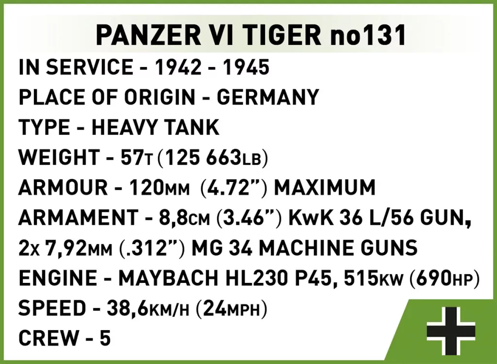 Historical Collection Panzer VI Tiger no131 - tantis.pl