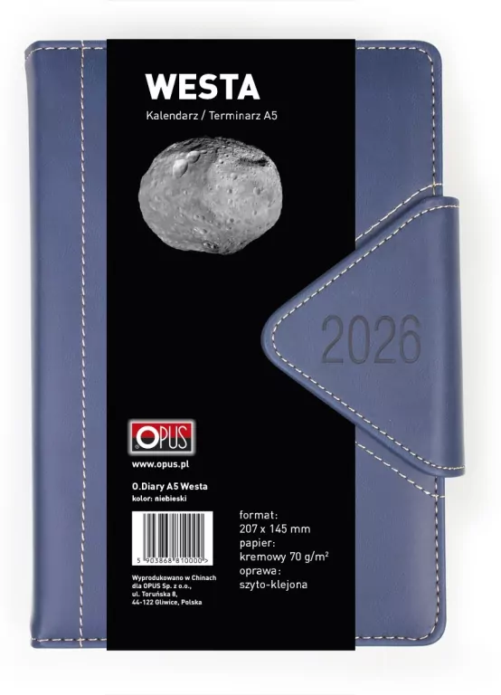 KALENDARZ KSIAZ A5 OPR TW DZIENNY WESTA NIEB OPS - tantis.pl
