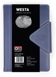 KALENDARZ KSIAZ A5 OPR TW DZIENNY WESTA NIEB OPS
