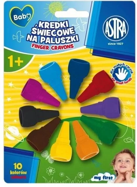 Kredki na paluszki 10 kolorów - tantis.pl
