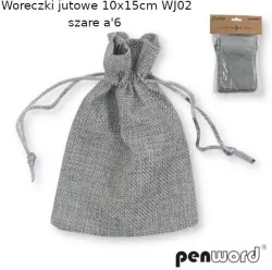 Woreczki jutowe szare 10x15cm