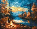 Malowanie po numerach - Noc w lesie 40x50cm - tantis.pl