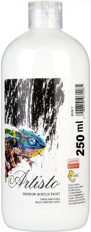 Farba akrylowa biała 250ml - tantis.pl