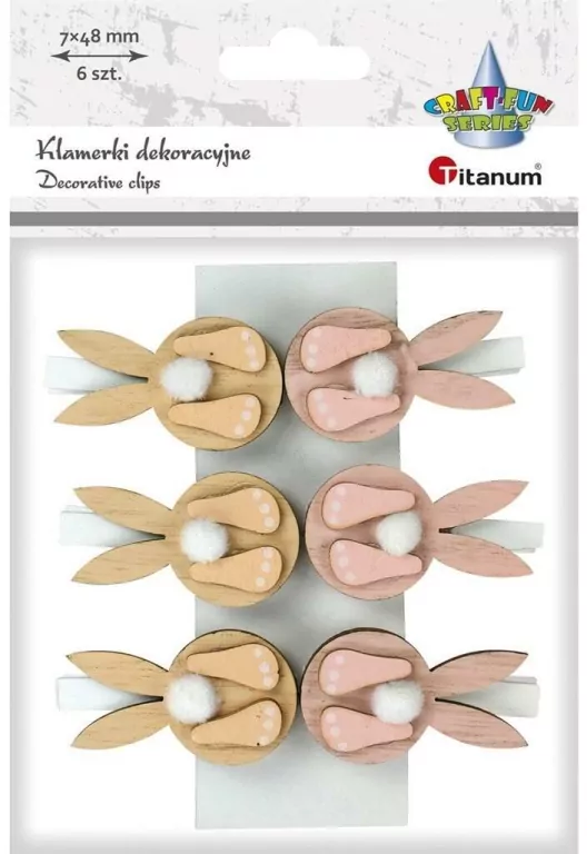 Ozdoba drewniana Klamerki zajączki - tantis.pl