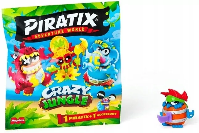 Piratix Crazy Jungle saszetka z figurką i akcesorium 1szt.mix - tantis.pl