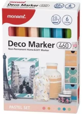 Markery akrylowe Deco Marker 6kol pastel MONAMI