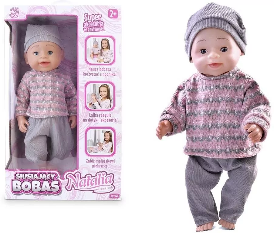 Lalka Natalia bobas siusiający 43cm - tantis.pl