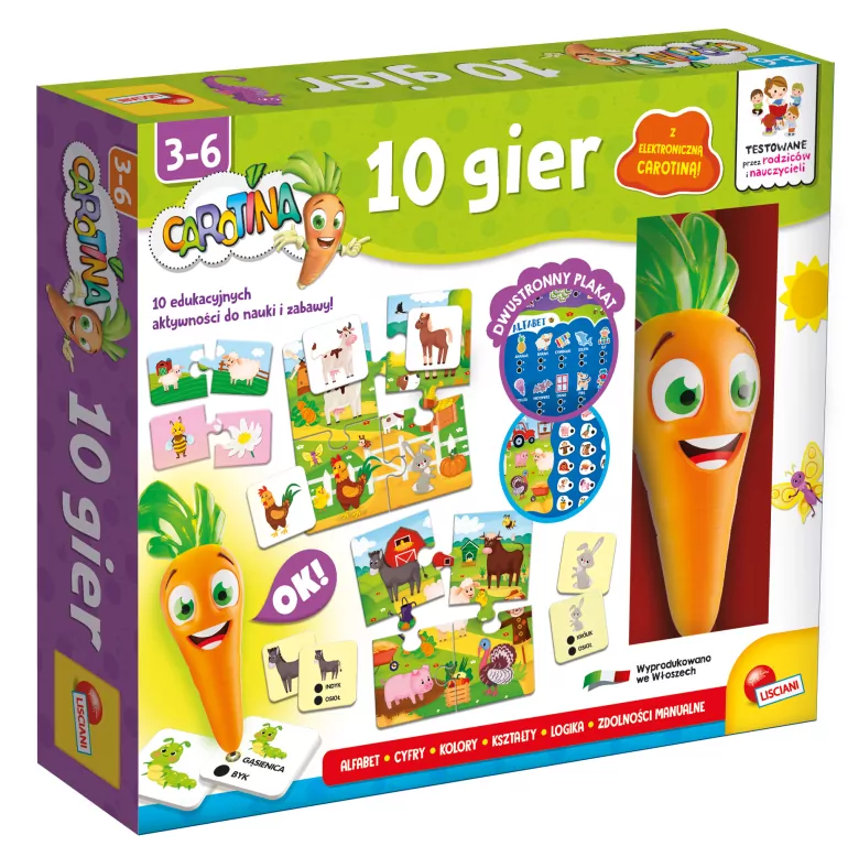 Lisciani 10 gier Carotina - tantis.pl