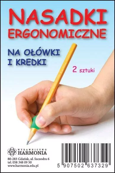 Nasadki ergonomiczne na ołówek i kredki 2 szt. - tantis.pl