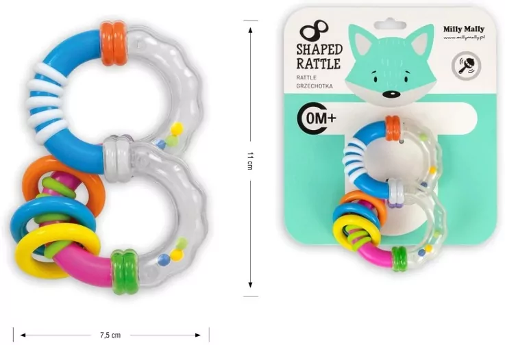 Grzechotka Ósemka - Shaped 8 rattle 0581 - tantis.pl