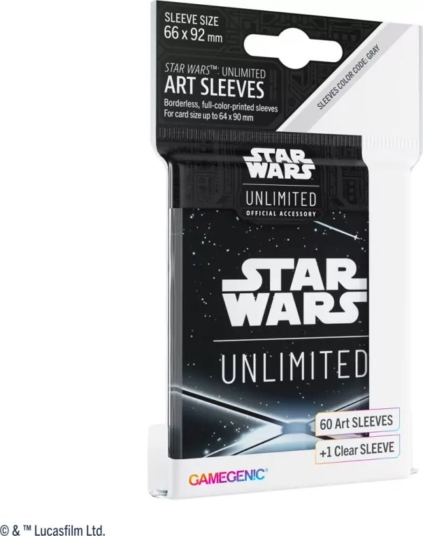 Gamegenic: Star Wars Unlimited - Art Sleeves - Card Back Black - tantis.pl
