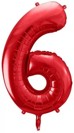 Balon foliowy 6 czerwony 86cm - tantis.pl