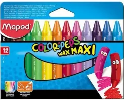 Kredki świecowe 12 kolorów MAPED