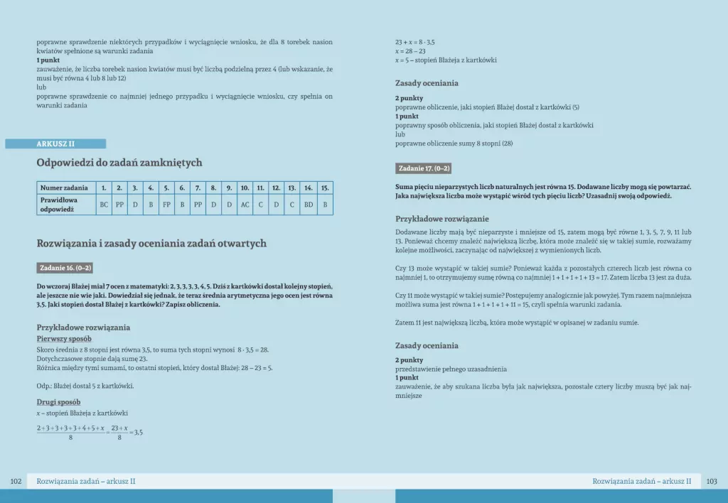 Matematyka. Arkusze egzaminacyjne. Egzamin ósmoklasisty - tantis.pl