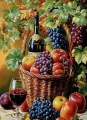 Diamentowa Mozaika Martwa natura kosz z owocami i winem NO-2003104 - tantis.pl