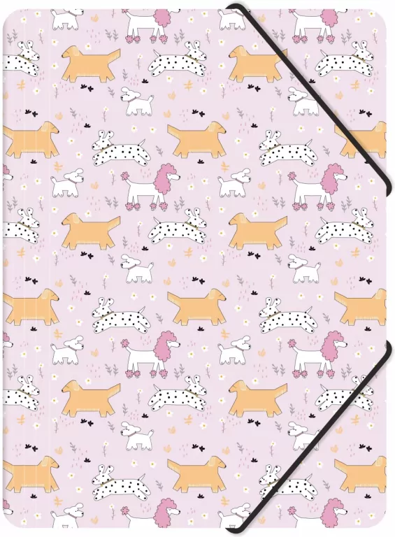 Teczka z gumką A4 pp z nadrukiem puppies - tantis.pl