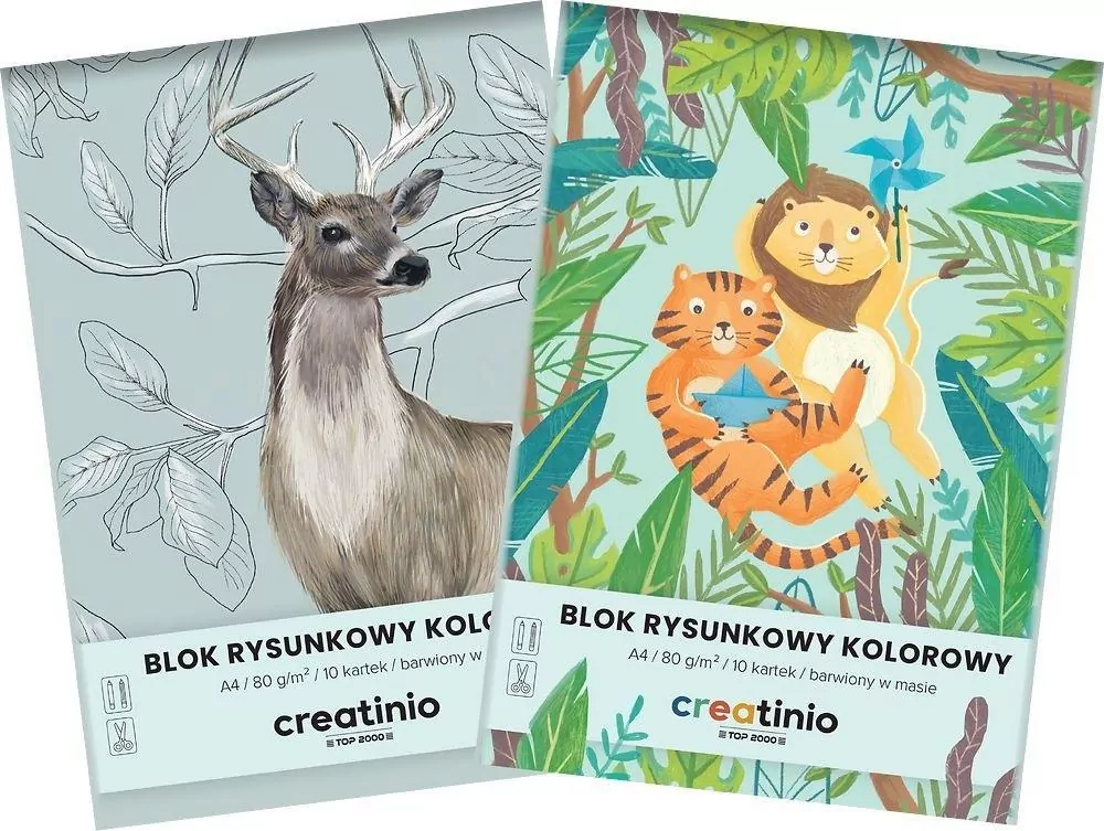 Blok rysunkowy kolorowy A4/10K Creatinio - tantis.pl