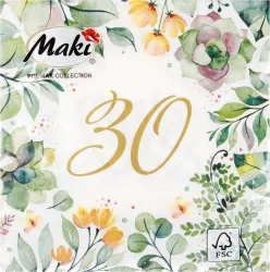 SERWETKA PAP 3W 330X330 30 LAT FLORAL PM OP