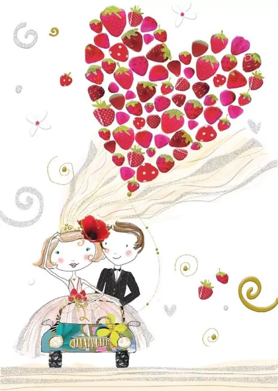 Karnet B6 + koperta MO6742 Ślub Truskawki - tantis.pl