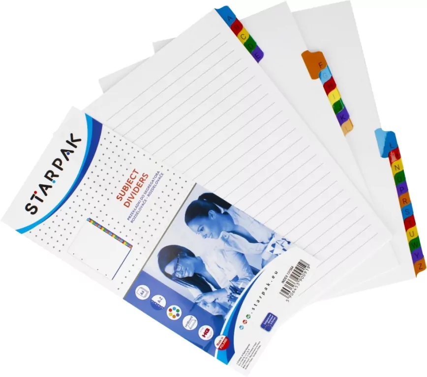 Starpak. Przekładka A4, kart Office A-Z - tantis.pl