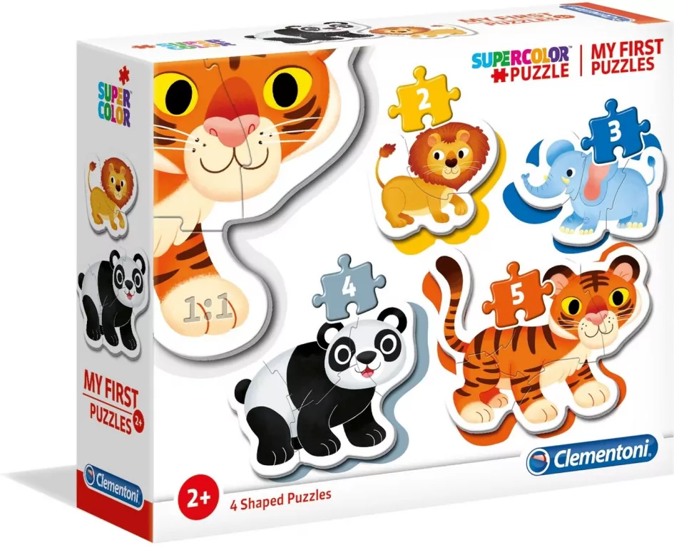 Clementoni. Moje pierwsze puzzle. Wild animals - tantis.pl