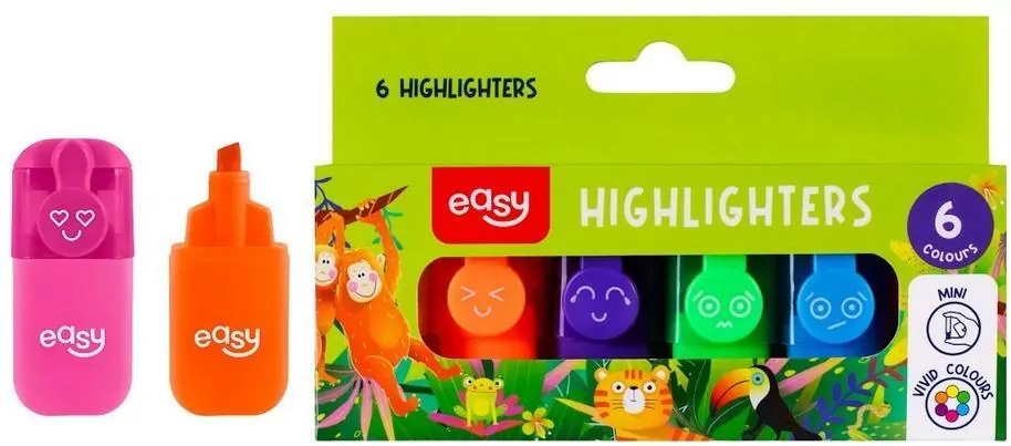 Zakreślacz mini 6 kolorów EASY - tantis.pl