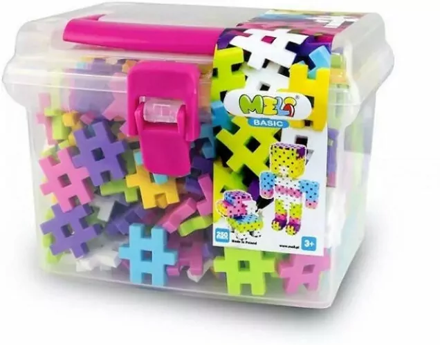 Klocki Meli Basic Pink Travel Box 250 elementów - tantis.pl