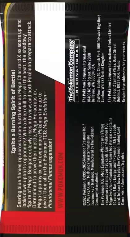 Pokémon TCG: Mega Evolution - Phantasmal Flames - Booster (1 paczka) - tantis.pl