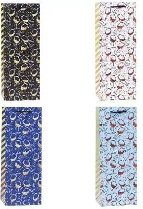 Torebka ozdobna na butelkę 12x36x9cm mix ROZETTE - tantis.pl