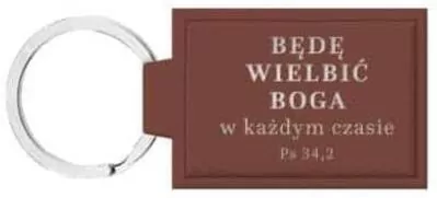 Brelok skórzany. Będę wielbić Boga - tantis.pl