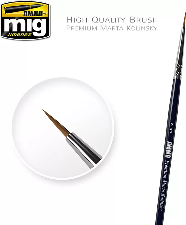 Ammo: Round Brush - Premium Marta Kolinsky 2/0 - tantis.pl