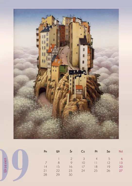 Kalendarz 2026 - Jacek Yerka wzór 2 A3 - tantis.pl