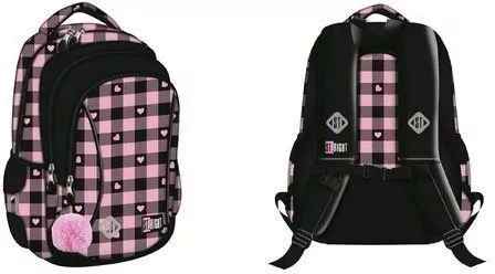 Plecak 3 komorowy BP26 Pink Checkered - tantis.pl