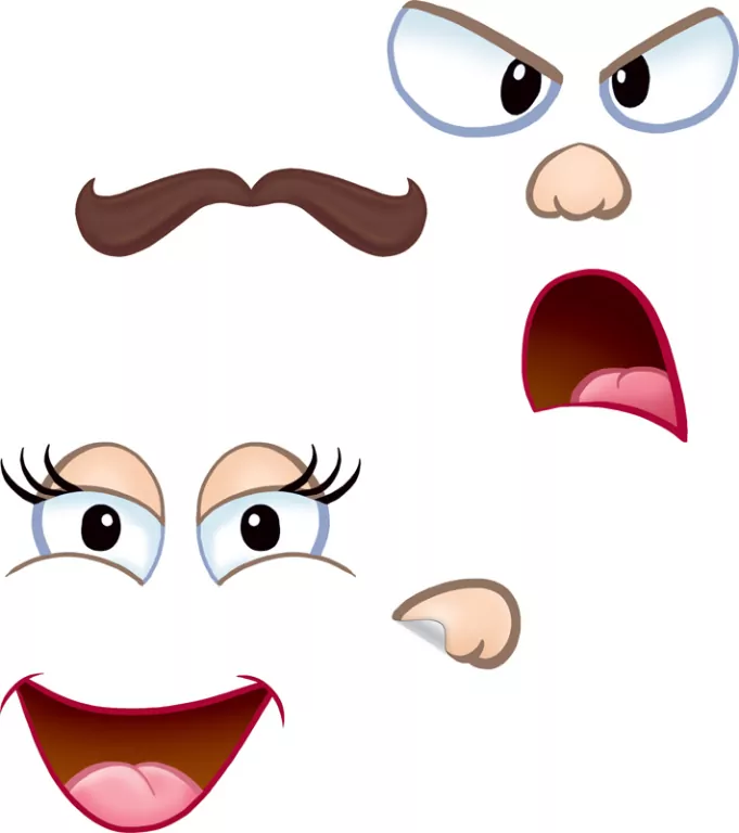 Zabawne portrety. Kreatywna zabawa z naklejkami - tantis.pl