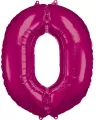 Balon foliowy cyfra 0 różowa 70x86cm - tantis.pl