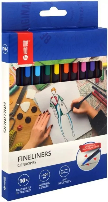 Cienkopisy 0,4mm. 10 kolorów - tantis.pl