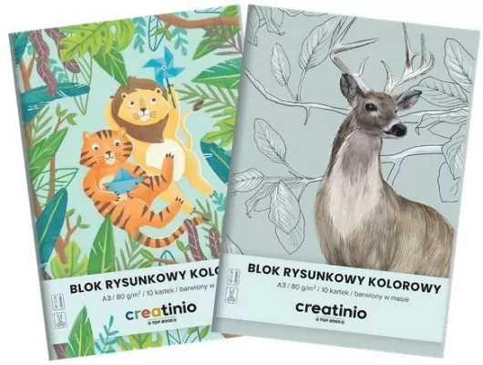 Blok rysunkowy A3/10K kolorowy Creatino