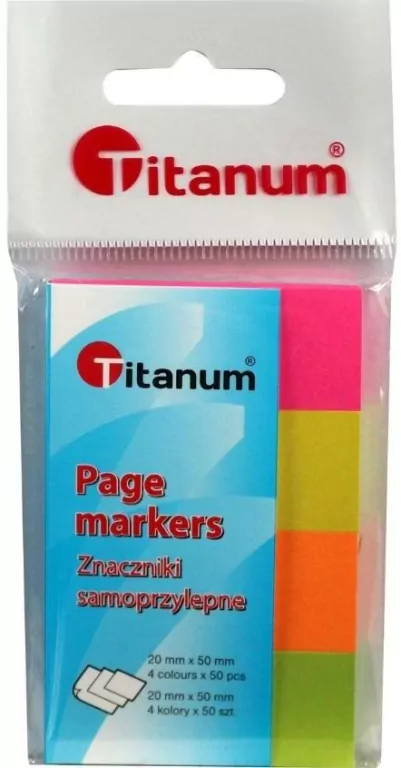 Zakładki indeksujące fluo 20x50 mm - tantis.pl