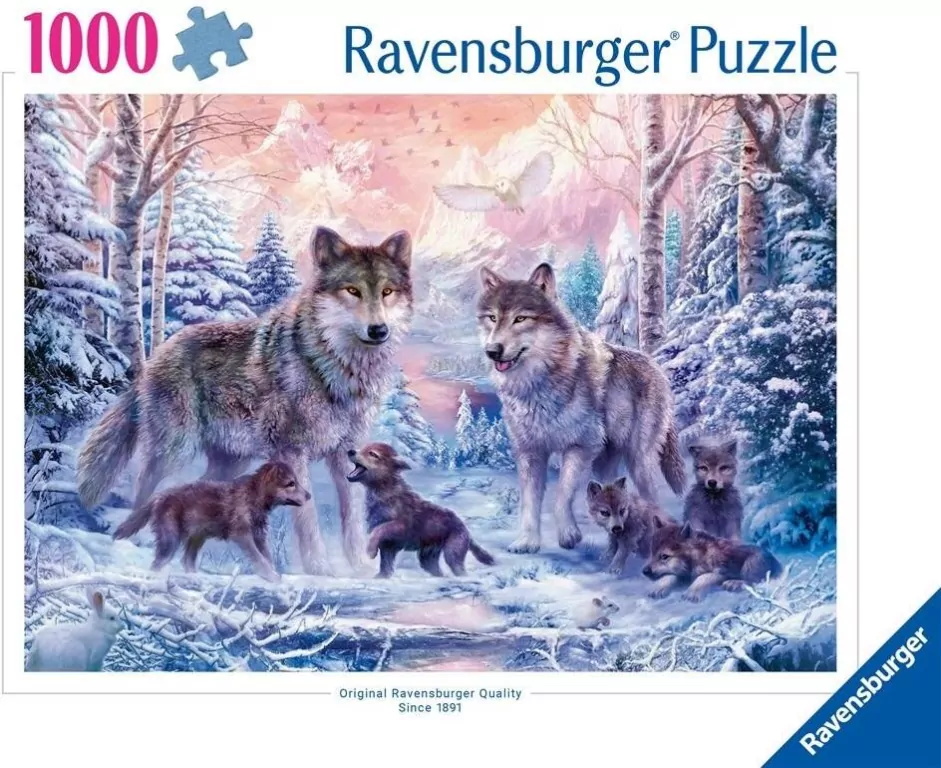 Puzzle 1000 Śnieżne wilki - tantis.pl