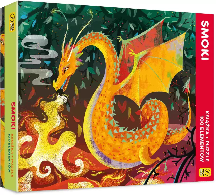 Książka i puzzle. Smoki, 100 elementów - tantis.pl