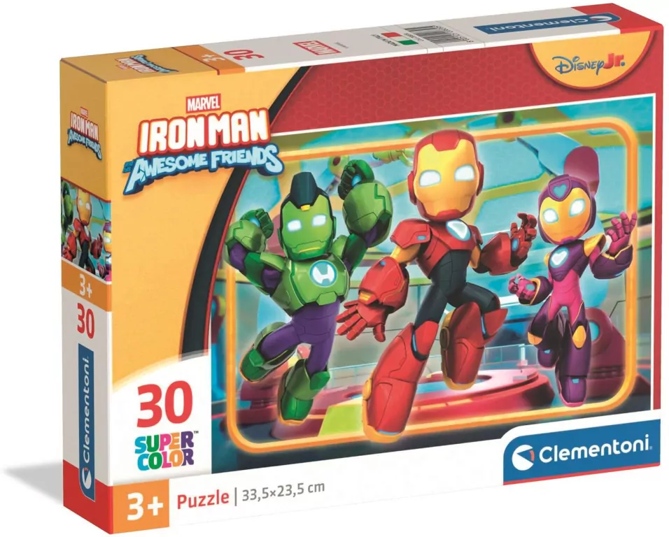 Puzzle 30 Super Kolor Iron Man And His Awesome - tantis.pl