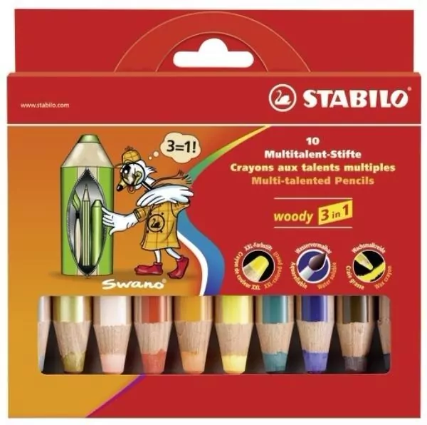 Kredki drewniane 3 w 1 - tantis.pl