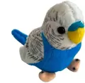 Maskotka. Papuga falista, biało-niebieska 13 cm - tantis.pl