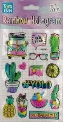 Naklejki rainbow hologram - Summer. ToysInn