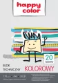 Blok techniczny kolorowy A4 170g. Happy Color 10 sztuk - tantis.pl