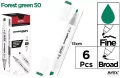 Marker Chromax z 2 końcówk. forest green 50 - tantis.pl