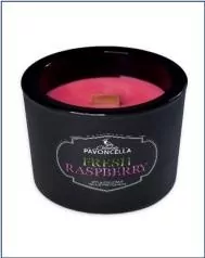 Świeczka sojowa Fresh Raspberry czarna 170g