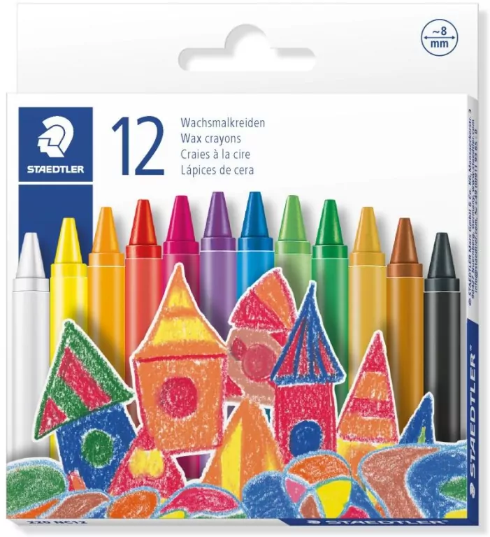 Kredki woskowe Noris 12 kolorów Staedtler - tantis.pl
