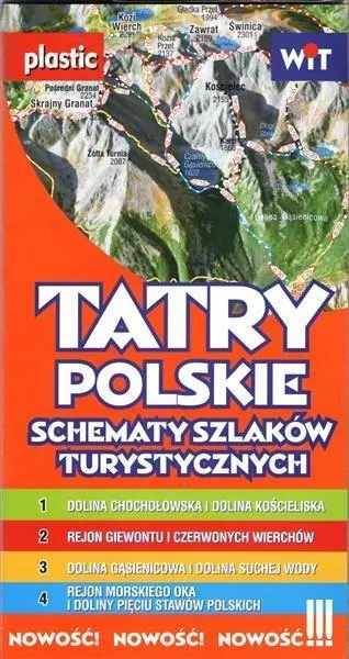 Tatry polskie. Schematy szlaków turystycznych - tantis.pl
