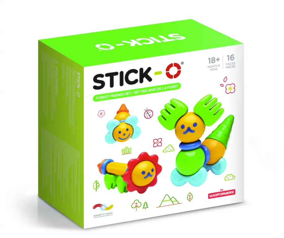 Magformers Stick-O. Leśni przyjaciele. 16 elementów - tantis.pl